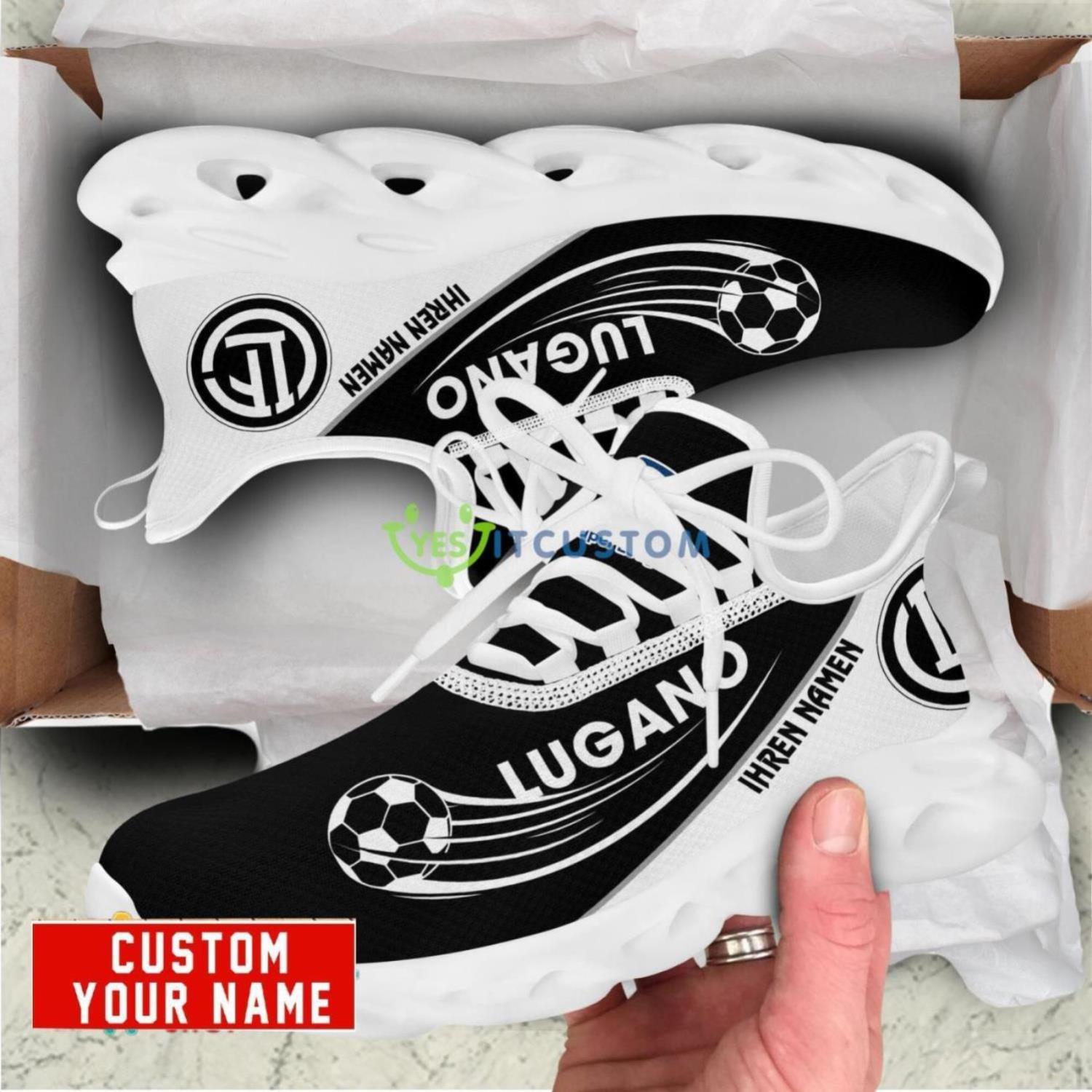 FC Lugano Max Soul Shoes Personalized Name Sneakers 5 FC Lugano Max Soul Shoes Personalized Name Sneakers Product Photo 1