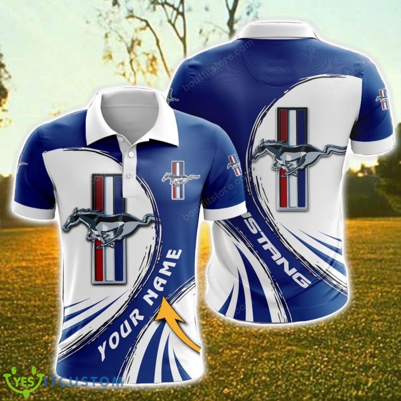 Ford Mustang 3D Polo Shirt All Oevr Printed Custom Name For Fans 3 Ford Mustang 3D Polo Shirt All Oevr Printed Custom Name For Fans Product Photo 1