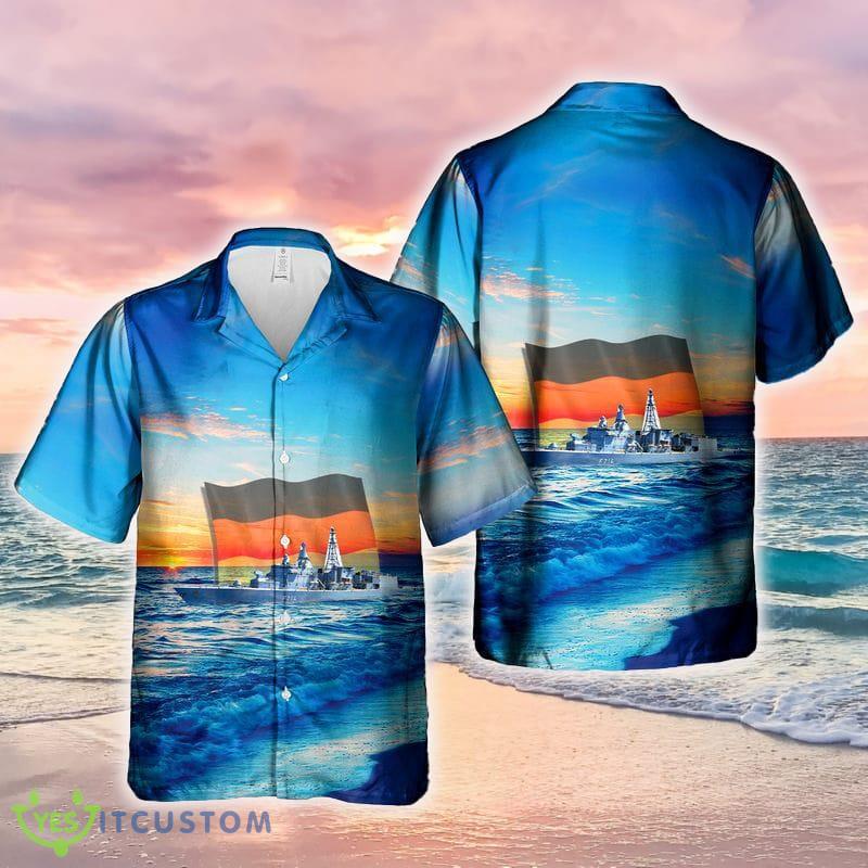 German Navy Deutsche Marine Frigate Lubeck (F214) Hawaiian Shirt 2 German Navy Deutsche Marine Frigate Lubeck (F214) Hawaiian Shirt - German Navy Deutsche Marine Frigate Lubeck (F214) Hawaiian Shirt