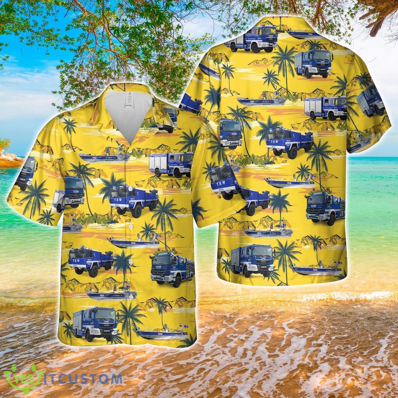 German Technisches Hilfswerk Hawaiian Shirt 3D Printed Beach Lover Gift 2 German Technisches Hilfswerk Hawaiian Shirt 3D Printed Beach Lover Gift Product Photo 1