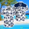 Girondins de Bordeaux Coconut Vintage Pattern Beach 3D Hawaiian Shirt And Shorts Product Photo 1