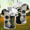 Green Bay Packers 3D Polo Shirt All Oevr Printed Skull And Logo Product Photo 1