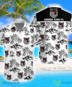 Grimsby Town Coconut Vintage Pattern Beach 3D Hawaiian Shirt And Shorts Product Photo 1