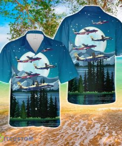 Gulfstream International Airlines Short 360-300 Hawaiian Shirt 3D Printed Button Shirt Product Photo 1