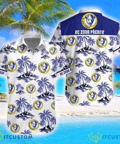 HC ZUBR Prerov Coconut Vintage Pattern Beach 3D Hawaiian Shirt And Shorts Product Photo 1