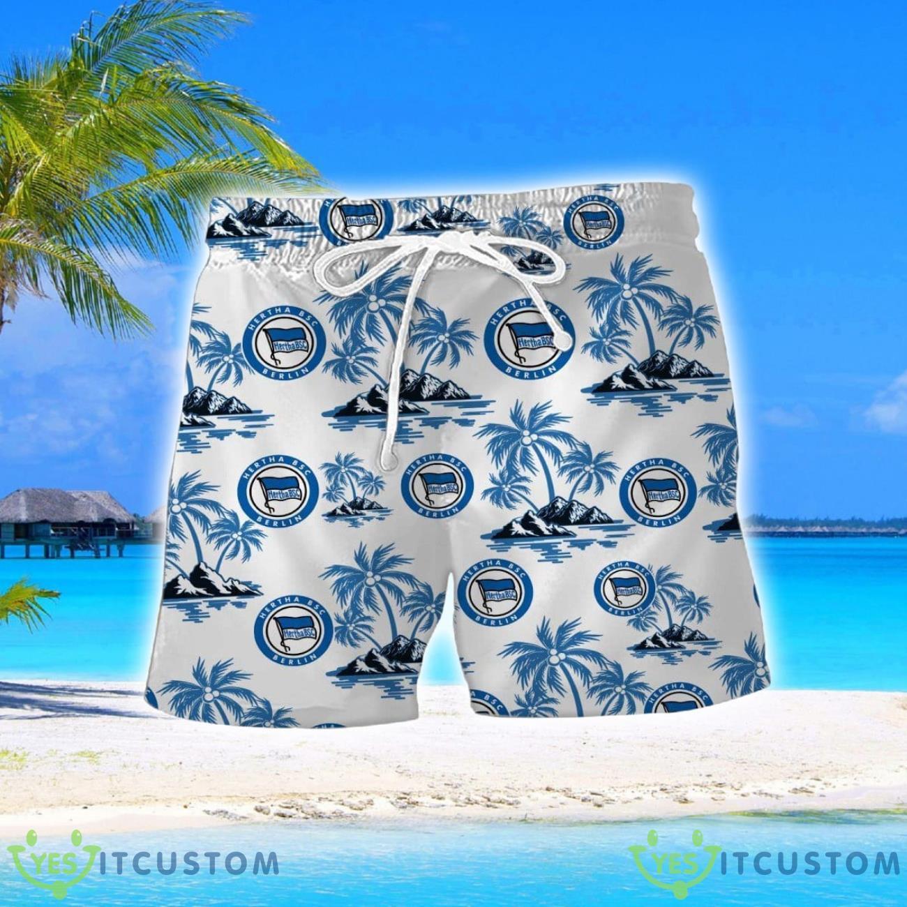 Hertha BSC Coconut Vintage Pattern Beach 3D Hawaiian Shirt And Shorts 5 Hertha BSC Coconut Vintage Pattern Beach 3D Hawaiian Shirt And Shorts Product Photo 2
