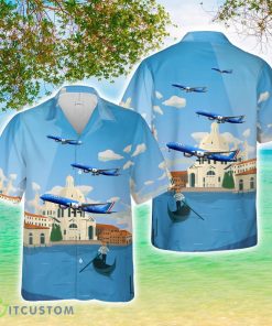 Italy ITA Airways A-350 With The Venice Boats Hawaiian Shirt 3D Printed Beach Lover Gift Product Photo 1