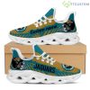 Jacksonville Jaguars Logo Custom Name Pattern 3D Ergonomic Design Max Soul Sneaker Shoes In Yellow And Turquoise Product Photo 1