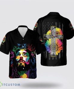 Jesus Christ Sunflower Colorful Aloha Hawaiian Shirt Beach Shirt For Men And Women Product Photo 1