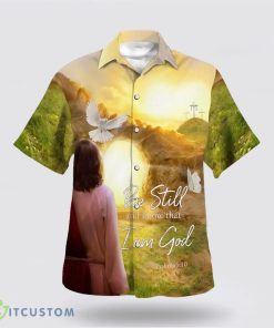 Jesus Dove Be Still And Know That I Am God Aloha Hawaiian Shirt Beach Shirt For Men And Women And Women Product Photo 1