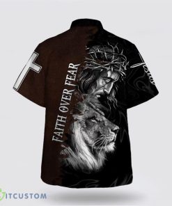 Jesus Faith Over Fear Hawaiian Shirt Beach Shirt Product Photo 2