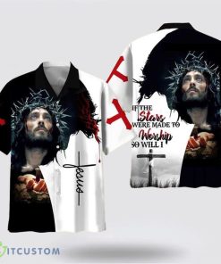 Jesus If The Stars Were Made To Worship Hawaiian Shirt Short Sleeve Shirt Product Photo 1