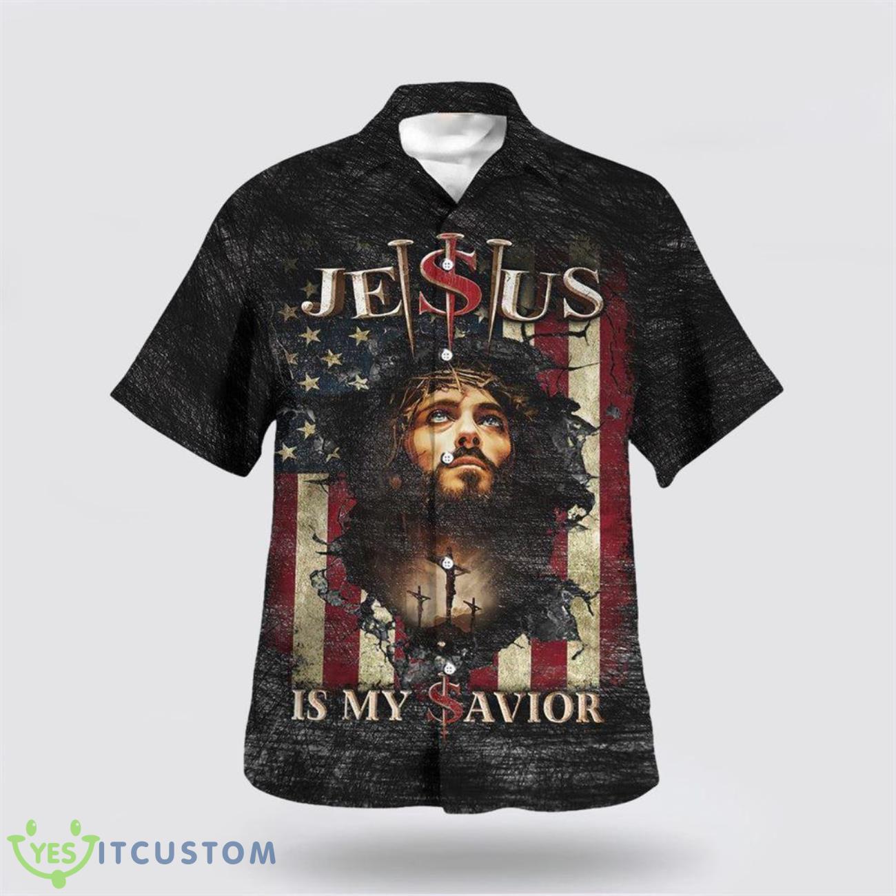 Jesus Is My Savior American Hawaiian Shirt Beach Shirt 4 Jesus Is My Savior American Hawaiian Shirt Beach Shirt Product Photo 1