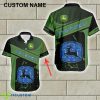John Deere Tractor Diamond Vintage Logo 3D Hawaiian Shirt Gift For Fans Custom Name - John Deere Tractor Diamond Vintage Logo 3D Hawaiian Shirt Gift For Fans Custom Name