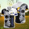 Los Angeles Rams 3D Polo Shirt All Oevr Printed Skull And Logo Product Photo 1