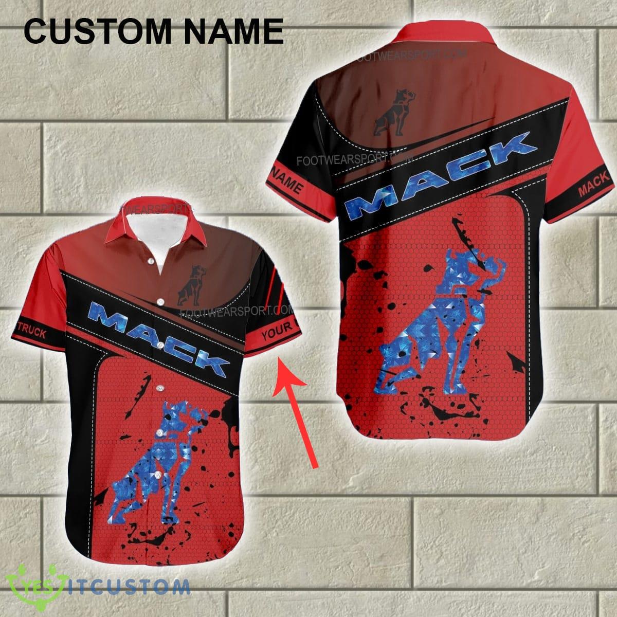 Mack Truck Diamond Authentic AOP Hawaiian Shirt Gift For Fans Custom Name 2 Mack Truck Diamond Authentic AOP Hawaiian Shirt Gift For Fans Custom Name - Mack Truck Diamond Authentic AOP Hawaiian Shirt Gift For Fans Custom Name