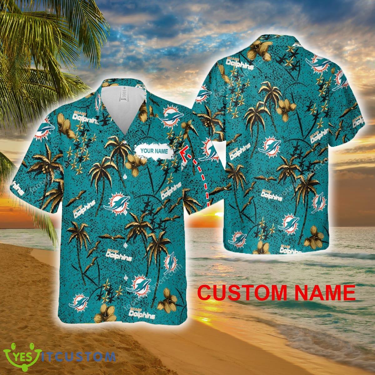 Miami Dolphins Custom Name 3D Hawaiian Shirt Gift For Fans 2 Miami Dolphins Custom Name 3D Hawaiian Shirt Gift For Fans - Miami Dolphins Custom Name 3D Hawaiian Shirt Gift For Fans