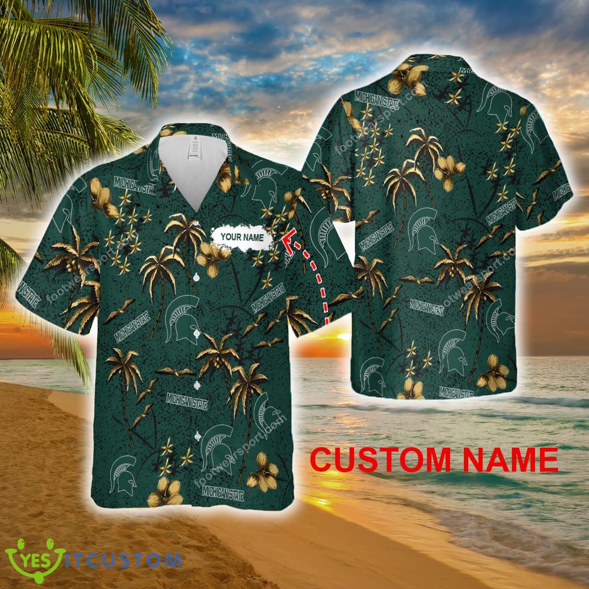 Michigan State Spartans Custom Name Hawaiian Shirt AOP For Beach 2 Michigan State Spartans Custom Name Hawaiian Shirt AOP For Beach - Michigan State Spartans Custom Name Hawaiian Shirt AOP For Beach