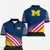 Michigan Wolverines 3D Polo Shirt For FansBest Gift For Sport Team Product Photo 1