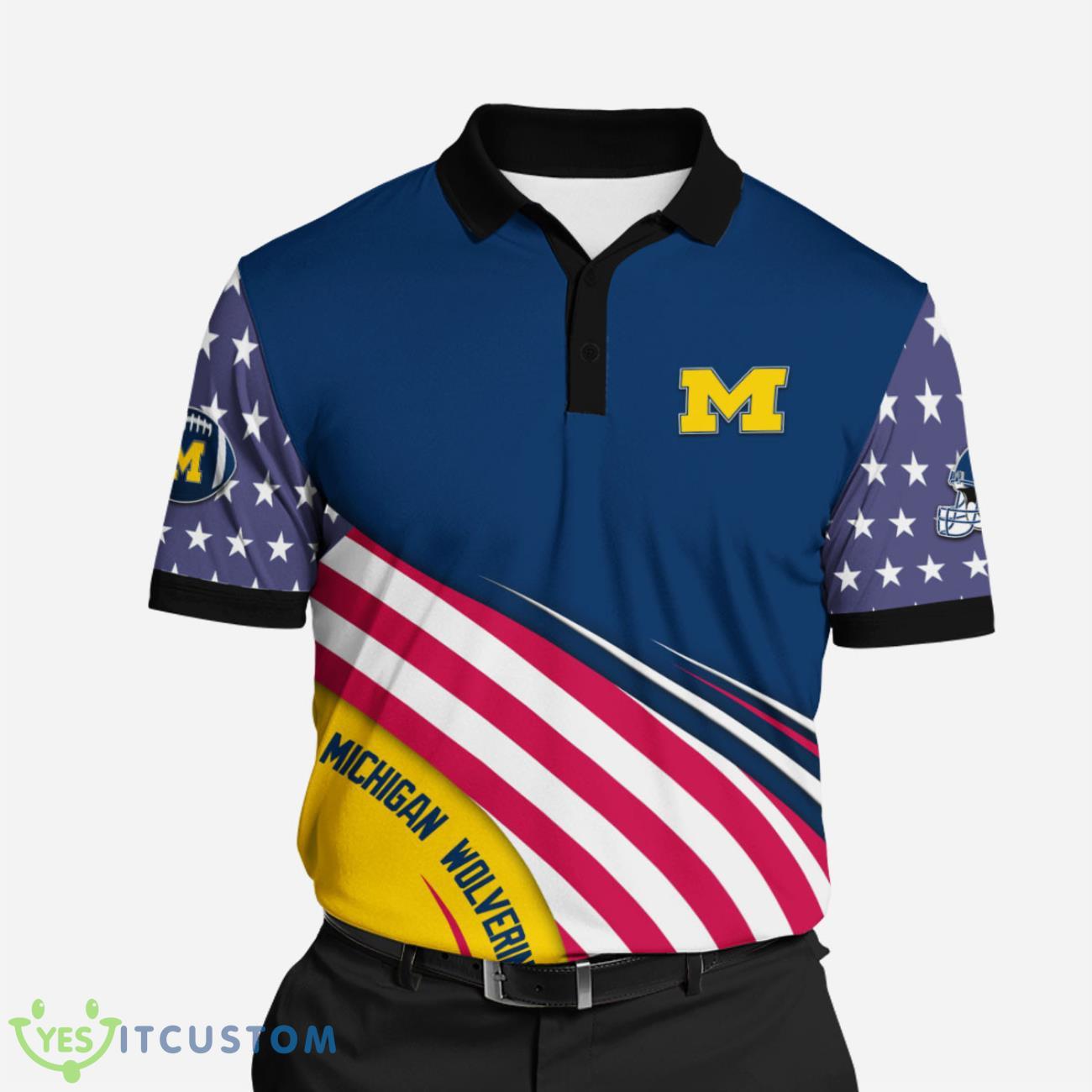 Michigan Wolverines 3D Polo Shirt For FansBest Gift For Sport Team 3 Michigan Wolverines 3D Polo Shirt For FansBest Gift For Sport Team Product Photo 3