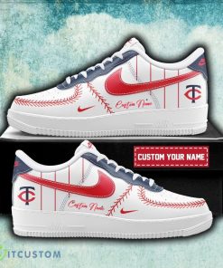 Minnesota Twins Edgy Air Force 1 Shoes For Men Women Gift AF1 Sneaker Custom Name - Minnesota Twins MLB Custom Name AF1 Sneakers_1