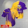 Minnesota Vikings Personalized Name 3D Baseball Jersey Shirt Gift For Sport Season Product Photo 1