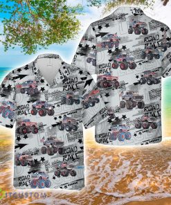 Monster Truck with American Flag Hawaiian Shirt Beach Holiday Product Photo 1