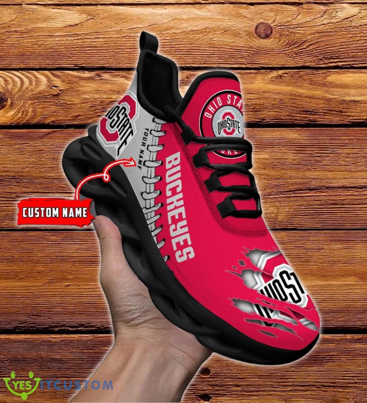 NCAA Custom Name Ohio State Buckeyes Personalized Max Soul Shoe- 5 NCAA Custom Name Ohio State Buckeyes Personalized Max Soul Shoe- Product Photo 1