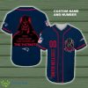 New England Patriots, Darth Vader Nfl Baseball Jersey Shirt Custom Number And Name - New England Patriots, Darth Vader Nfl Baseball Jersey Shirt Custom Number And Name