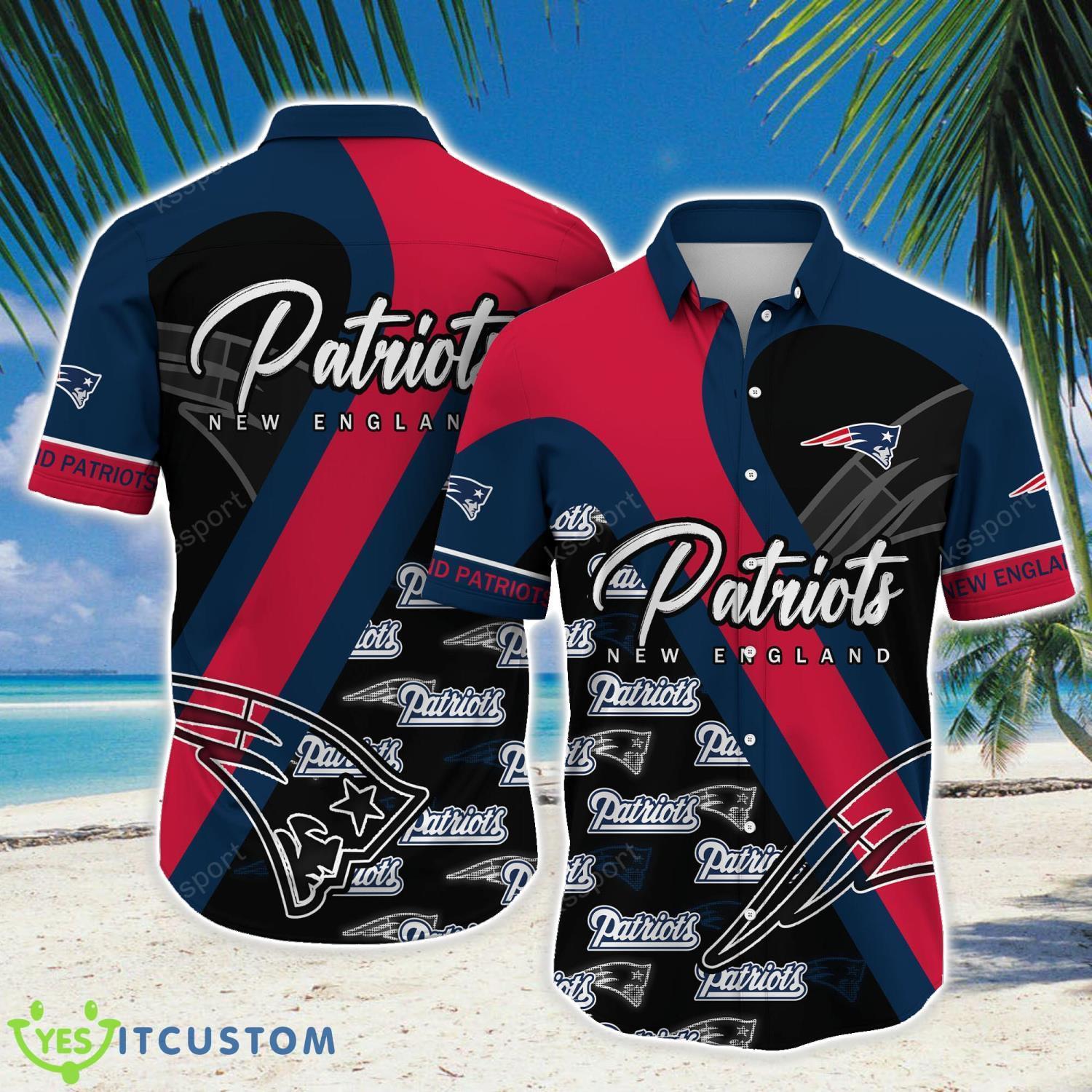 New England Patriots NFL Hawaiian Shirt Logo Team Proud Shirt For Fans 4 New England Patriots NFL Hawaiian Shirt Logo Team Proud Shirt For Fans Product Photo 1