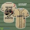 New Orleans Saints Nfl Baseball Jersey Shirt Custom Number And Name - New Orleans Saints Nfl Baseball Jersey Shirt Custom Number And Name