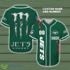 New York Jets, Monster Energy Nfl Baseball Jersey Shirt Custom Number And Name - New York Jets, Monster Energy Nfl Baseball Jersey Shirt Custom Number And Name