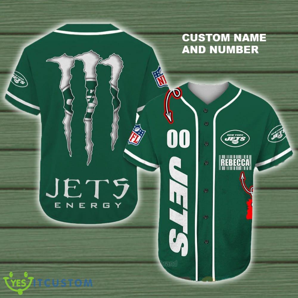 New York Jets, Monster Energy Nfl Baseball Jersey Shirt Custom Number And Name 3 New York Jets, Monster Energy Nfl Baseball Jersey Shirt Custom Number And Name - New York Jets, Monster Energy Nfl Baseball Jersey Shirt Custom Number And Name