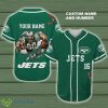 New York Jets Nfl Baseball Jersey Shirt Custom Number And Name - New York Jets Nfl Baseball Jersey Shirt Custom Number And Name