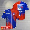 New York Rangers Personalized Name 3D Baseball Jersey Shirt Gift For Sport Season Product Photo 1
