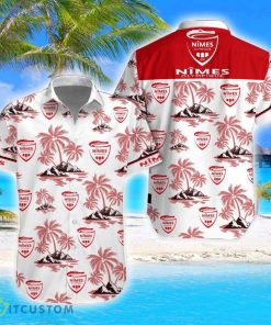 Nimes Olympique Coconut Vintage Pattern Beach 3D Hawaiian Shirt And Shorts Product Photo 1