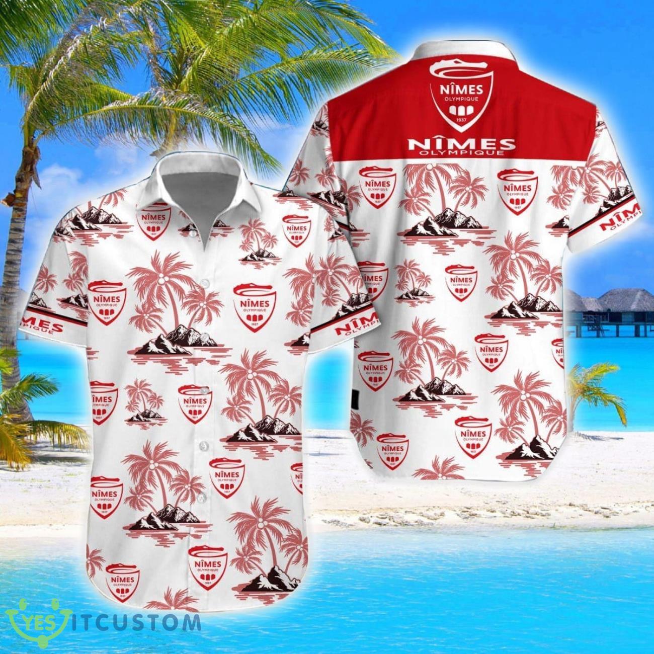 Nimes Olympique Coconut Vintage Pattern Beach 3D Hawaiian Shirt And Shorts 4 Nimes Olympique Coconut Vintage Pattern Beach 3D Hawaiian Shirt And Shorts Product Photo 1