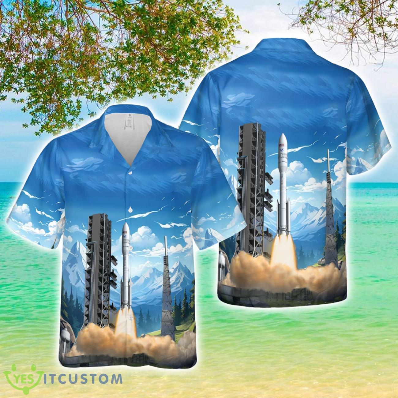 Northrop Grumman OmegA Rocket Hawaiian Shirt Beach Holiday 2 Northrop Grumman OmegA Rocket Hawaiian Shirt Beach Holiday Product Photo 1