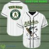 Oakland Athletics Snoopy Custom Name Baseball Jersey Shirt Custom Name - Oakland Athletics Snoopy Custom Name Baseball Jersey Shirt Custom Name