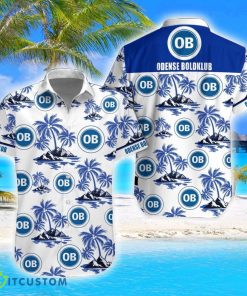Odense Boldklub Coconut Vintage Pattern Beach 3D Hawaiian Shirt And Shorts Product Photo 1