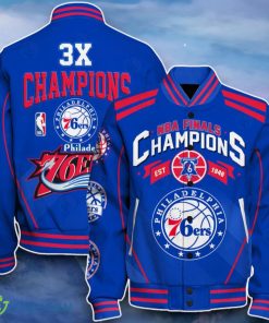Philadelphia 76ers Baseball Jacket Great Design For Fans Product Photo 1