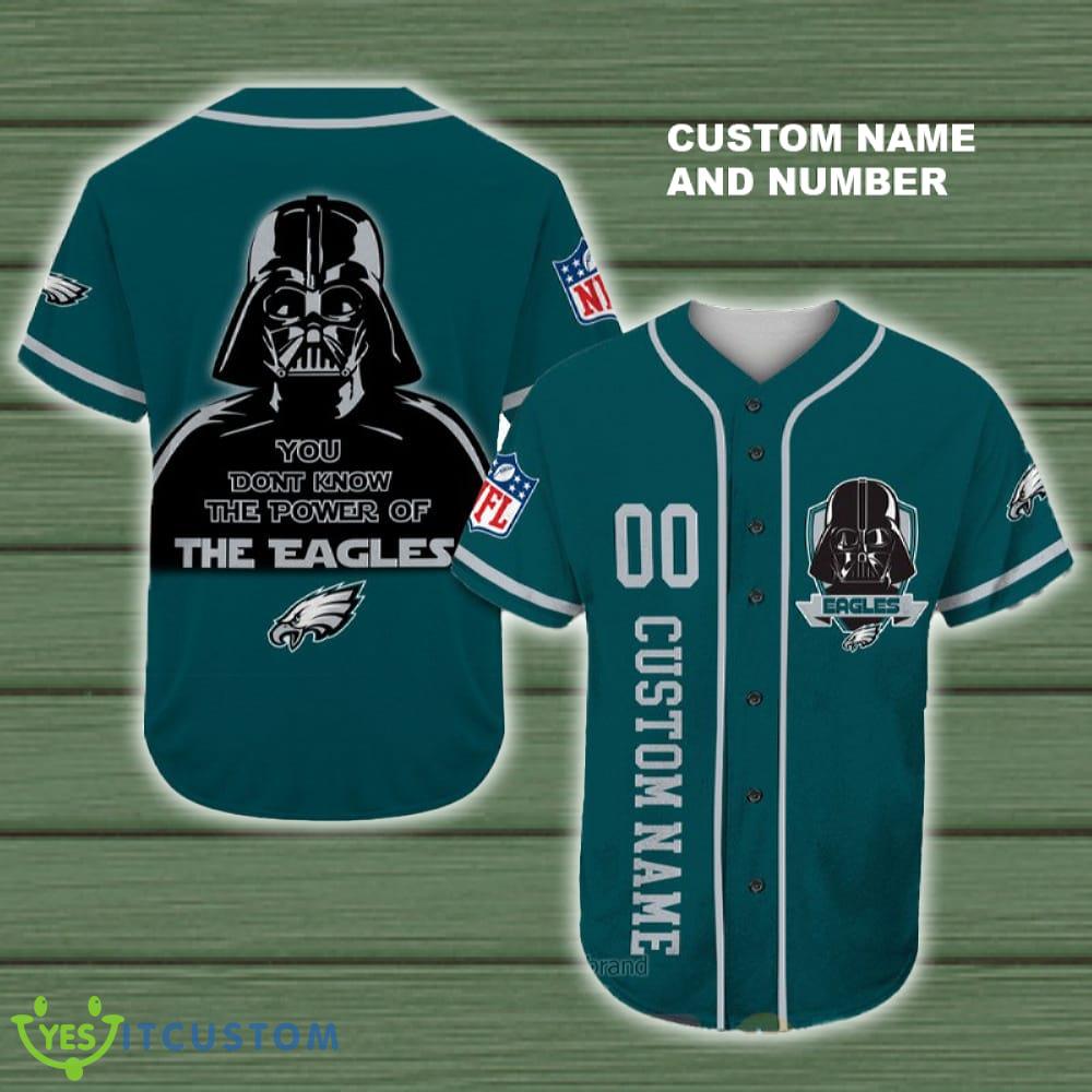 Philadelphia Eagles, Darth Vader Nfl Baseball Jersey Shirt Custom Number And Name 3 Philadelphia Eagles, Darth Vader Nfl Baseball Jersey Shirt Custom Number And Name - Philadelphia Eagles, Darth Vader Nfl Baseball Jersey Shirt Custom Number And Name