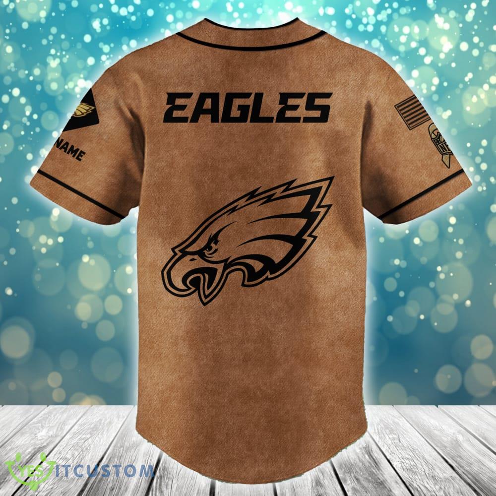 Philadelphia Eagles NFL Baseball Jersey Shirt Brown Custom Number And Name 8 Philadelphia Eagles NFL Baseball Jersey Shirt Brown Custom Number And Name - Philadelphia Eagles NFL Baseball Jersey Shirt Brown Custom Number And Name_2