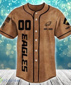 Philadelphia Eagles NFL Baseball Jersey Shirt Brown Custom Number And Name 5 Philadelphia Eagles NFL Baseball Jersey Shirt Brown Custom Number And Name - Philadelphia Eagles NFL Baseball Jersey Shirt Brown Custom Number And Name_3