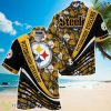 Pittsburgh Steelers NFL Football With Tropical Flower Pattern Hawaiian Shirt Special Gift Product Photo 1