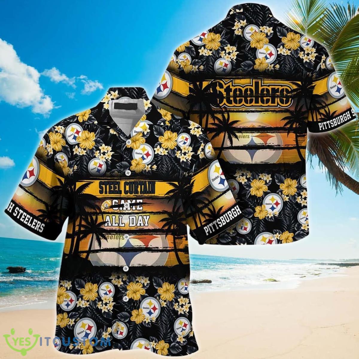 Pittsburgh Steelers NFL Summer Hawaiian Shirt Special Gift Floral Pattern Graphic 2 Pittsburgh Steelers NFL Summer Hawaiian Shirt Special Gift Floral Pattern Graphic Product Photo 1