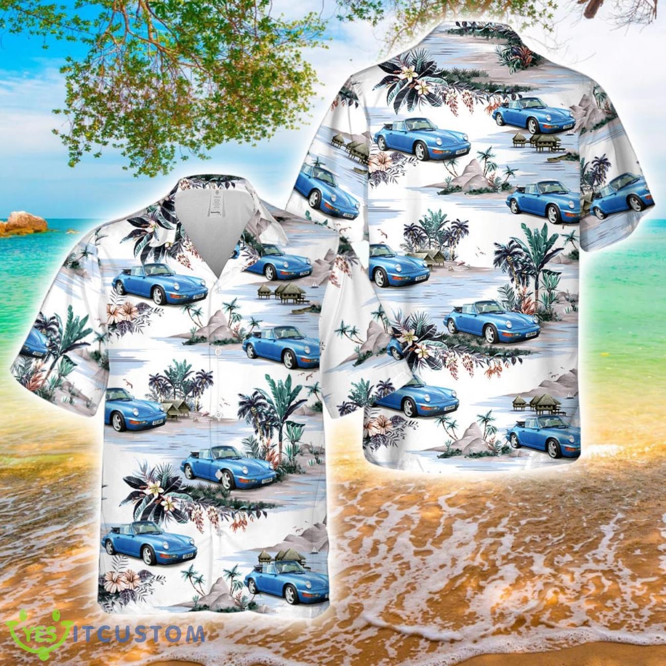 Porsche 964 Carrera 4 cabriolet Hawaiian Shirt 3D Printed Beach Lover Gift 2 Porsche 964 Carrera 4 cabriolet Hawaiian Shirt 3D Printed Beach Lover Gift Product Photo 1