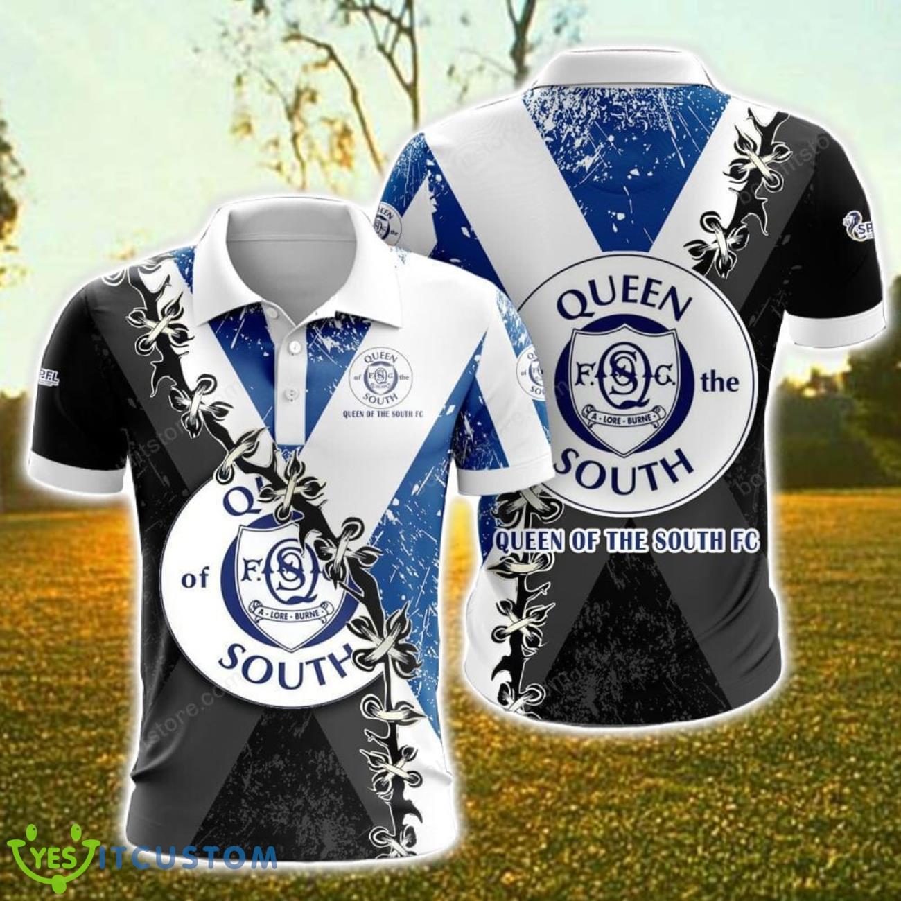 Queen of the South F.C. 3D Polo Shirt All Oevr Printed 3 Queen of the South F.C. 3D Polo Shirt All Oevr Printed Product Photo 1