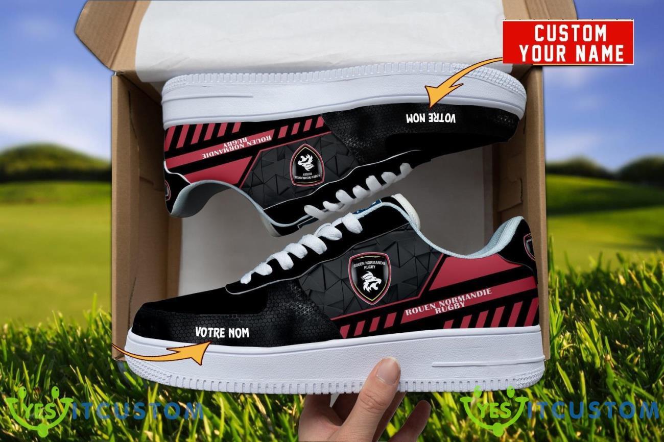 Rouen Normandie Rugby Air Force 1 Shoes For Men And Women Custom Name Sneakers 3 Rouen Normandie Rugby Air Force 1 Shoes For Men And Women Custom Name Sneakers Product Photo 1
