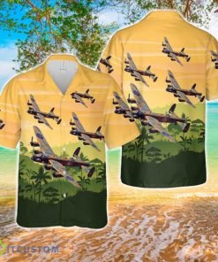 Royal Air Force Battle of Britain Memorial Flight Lancaster PA474 Hawaiian Shirt 3D Printed Button Shirt Product Photo 1